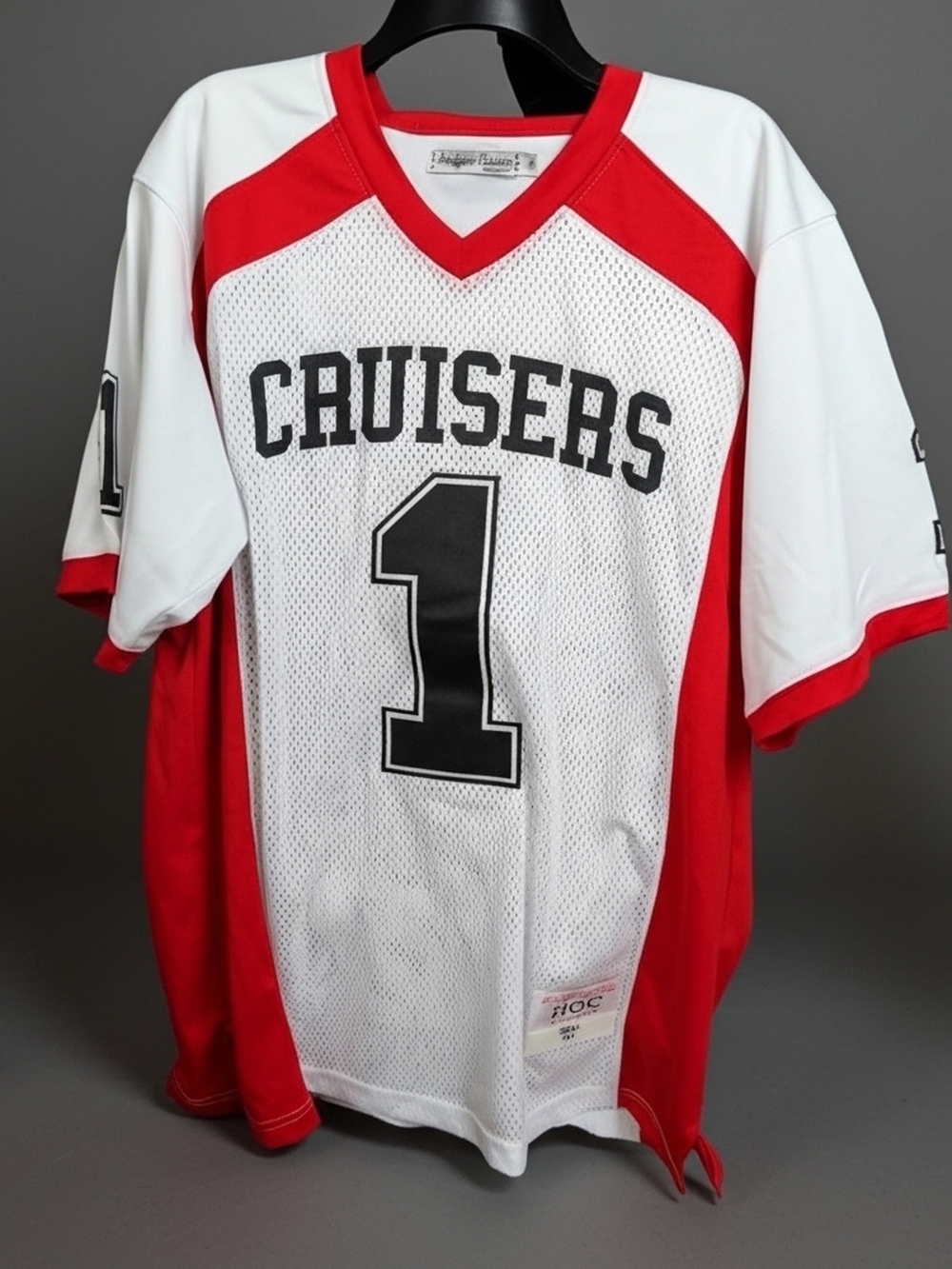 Nostalgia Red and White Mesh Sports Jersey